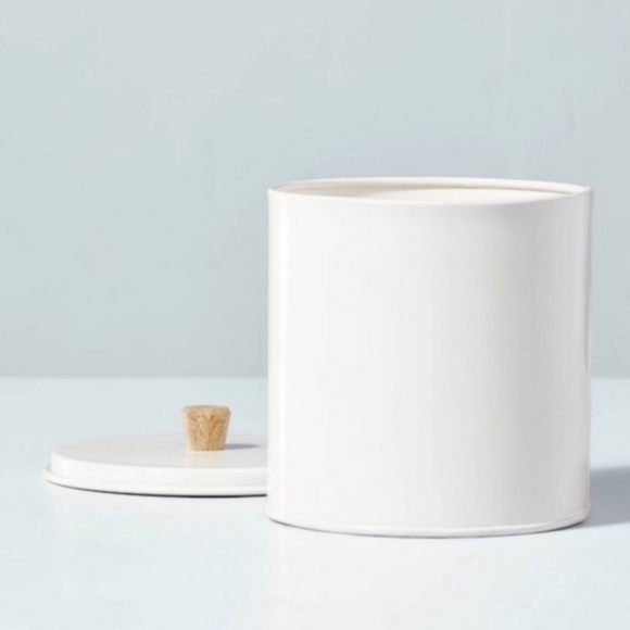 HEARTH & HAND MAGNOLIA METAL CANISTER WHITE, One Piece - Picture 2 of 5